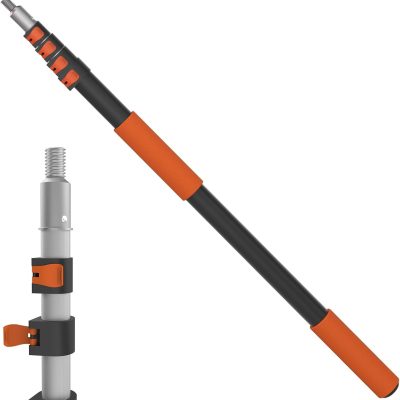 Telescoping Aluminum Pole 5-20FT, Multi-Purpose Paint Roller & Cleaning Tool