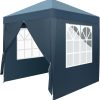 6.5x6.5ft Pop-Up Canopy Tent with 4 Walls & Carry Bag, Outdoor Shelter, Blue