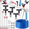 22PCS Airless Paint Sprayer Gun Kit 3600PSI with Hose, Tips, Rods, Filters & Tools