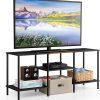 50" TV Stand Black – Living Room Entertainment Center with Storage