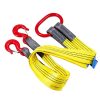 Lifting Slings Straps w/ Hooks, 3.3ft Two-Leg Bridle, 13,227 lbs Capacity