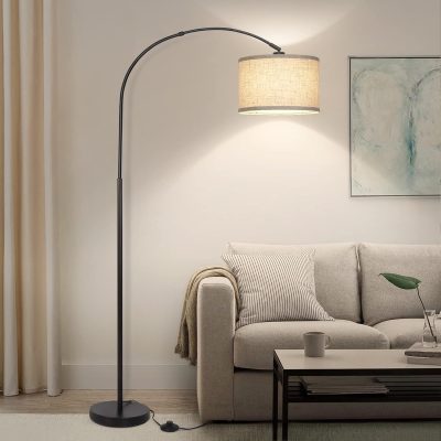 Arc Floor Lamp – Modern Adjustable Hanging Shade, Tall Standing Lamp for Living Room & Office