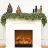 2-Pack 6FT Realistic Cedar Christmas Garland, Thick Faux Pine for Indoor/Outdoor Decor