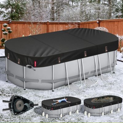 10x16 Ft Winter Oval Pool Cover – Heavy Duty, Windproof, UV & Cold Resistant