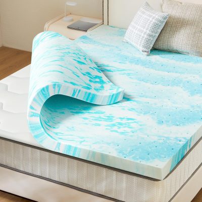 3” King Memory Foam Mattress Topper, Gel Infused Cooling, CertiPUR-US Certified