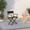 Director's Chair Black Frame & Canvas, 18" Classic Height