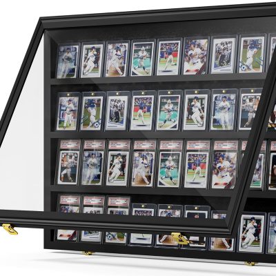 36-Card Lockable Display Case with UV Protection for Baseball & Sports Trading Cards