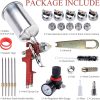 HVLP Gravity Feed Spray Gun Kit with 5 Nozzles & 1000cc Cup for Auto Paint