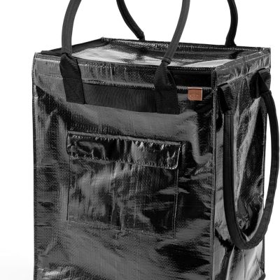 Large Laundry Basket Hamper, 90L, Collapsible, with Wheels, Onyx