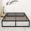 14" Queen Bed Frame – Heavy Duty Metal Platform, No Box Spring Needed