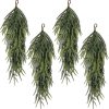 4-Pack 30" Artificial Christmas Teardrop Swags, Faux Pine for Door, Table, Mantle Decor