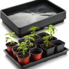 10-Pack Plastic Seed Starter Trays, Reusable Nursery Planting Flats
